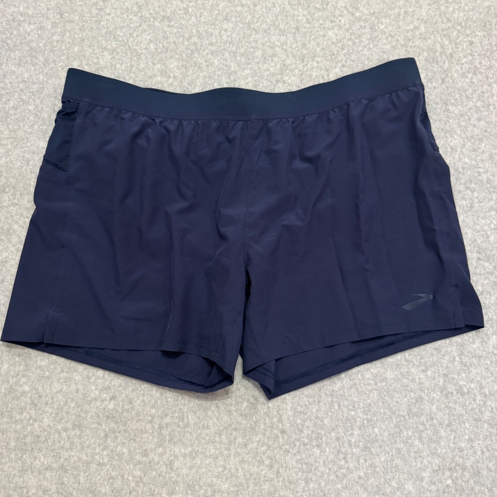 Brooks Sherpa 5" Running Shorts Mens XXL Navy Blue NWT